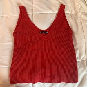 Brandy Melville red knit tank top